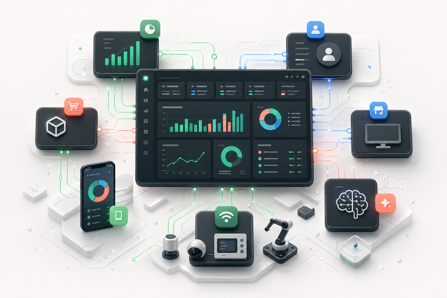 Connected business software and automation platform